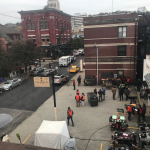 Seth Rogan filming in Pittsburgh next to EM Media